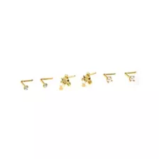 Multi-Pack Goldtone Bow Dangle and Pearl-Effect L-Bend Nose Pins 6 Pack - 20 Gauge at Spencer's