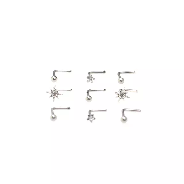 Multi-Pack Star Struck Nose L-Bends 9 Pack - 20 Gauge