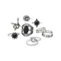 Multi-Pack Black Snake Sun Moon Rings - 9 Pack at Spencer's