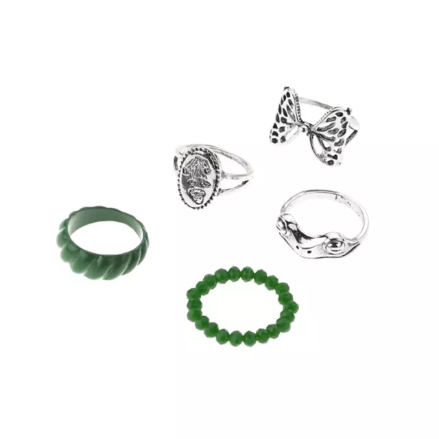 Multi-Pack Butterfly Frog Rings - 5 Pack