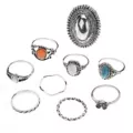 Multi-Pack Mystic Crystal Rings - 9 Pack at Spencer's