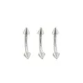 Multi-Pack Spiked Titanium Internally Threaded Curved Barbells 3 Pack - 16 Gauge at Spencer's