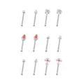 Multi-Pack CZ Cross Nose Pins at Spencer's