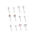 Multi-Pack CZ Cross Nose Pins at Spencer's