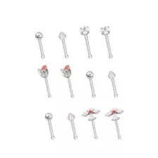 Multi-Pack CZ Cross Nose Pins at Spencer's