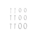 Multi-Pack CZ Silvertone Titanium Nose Pins and Hoop Nose Rings 12 Pack - 18 Gauge at Spencer's