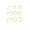 Multi-Pack Goldtone Titanium CZ Nose Pins and Hoops 12 Pack - 18 Gauge at Spencer's
