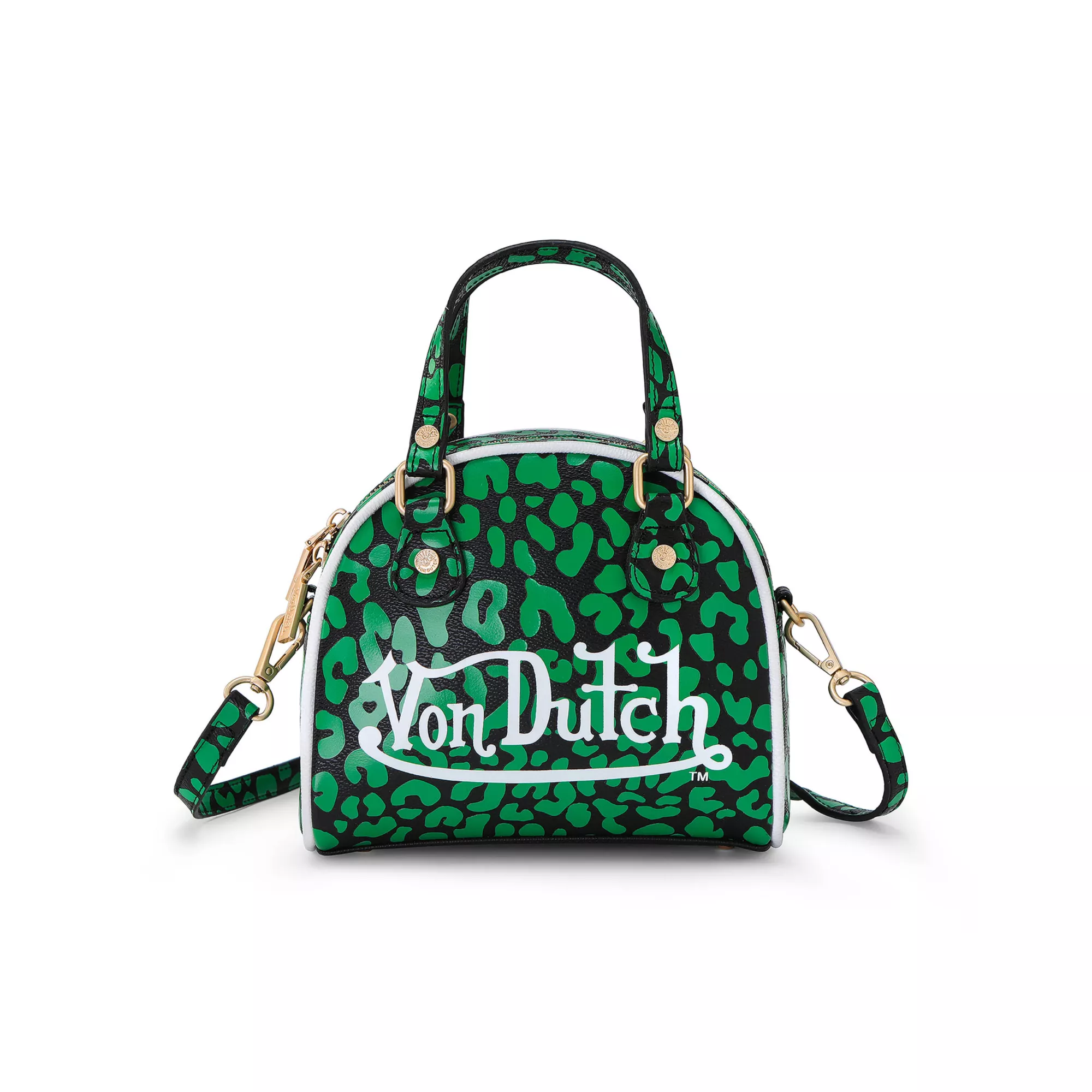Von Dutch Lime Cheetah Mini Bowling Bag at Spencer's