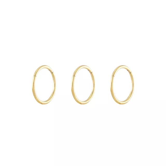 Multi-Pack 14K Gold Plated Hinge Hoops 3 Pack - 20 Gauge at Spencer's