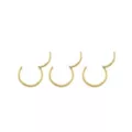 Multi-Pack 14K Gold Plated Hinge Hoops 3 Pack - 20 Gauge at Spencer's