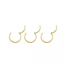 Multi-Pack 14K Gold Plated Hinge Hoops 3 Pack - 20 Gauge at Spencer's
