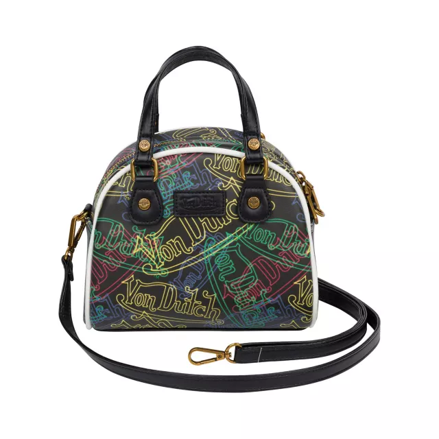 Neon Logo Black Mini Bowling Bag - Von Dutch