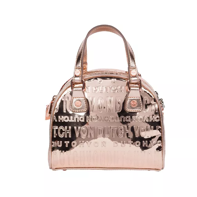 Rose Gold Reflective Mini Bowling Bag - Von Dutch