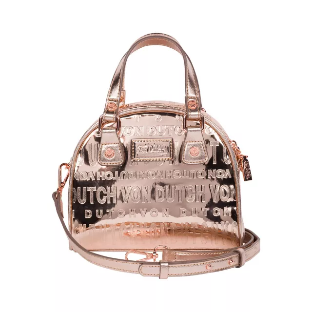 Rose Gold Reflective Mini Bowling Bag - Von Dutch