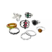 Multi-Pack Whimsigoth Rings - 9 Pack at Spencer's