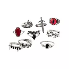 Multi-Pack Dragon Eye and Sword Rings - 9 Pack at Spencer's