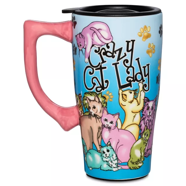 Crazy Cat Lady Travel Coffee Mug - 18 oz. - Spencer's