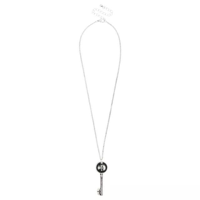 Skull Key Silver-Tone Necklace at Spencer's