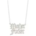 Silver-Tone Mother Fucker Chain Necklace at Spencer's