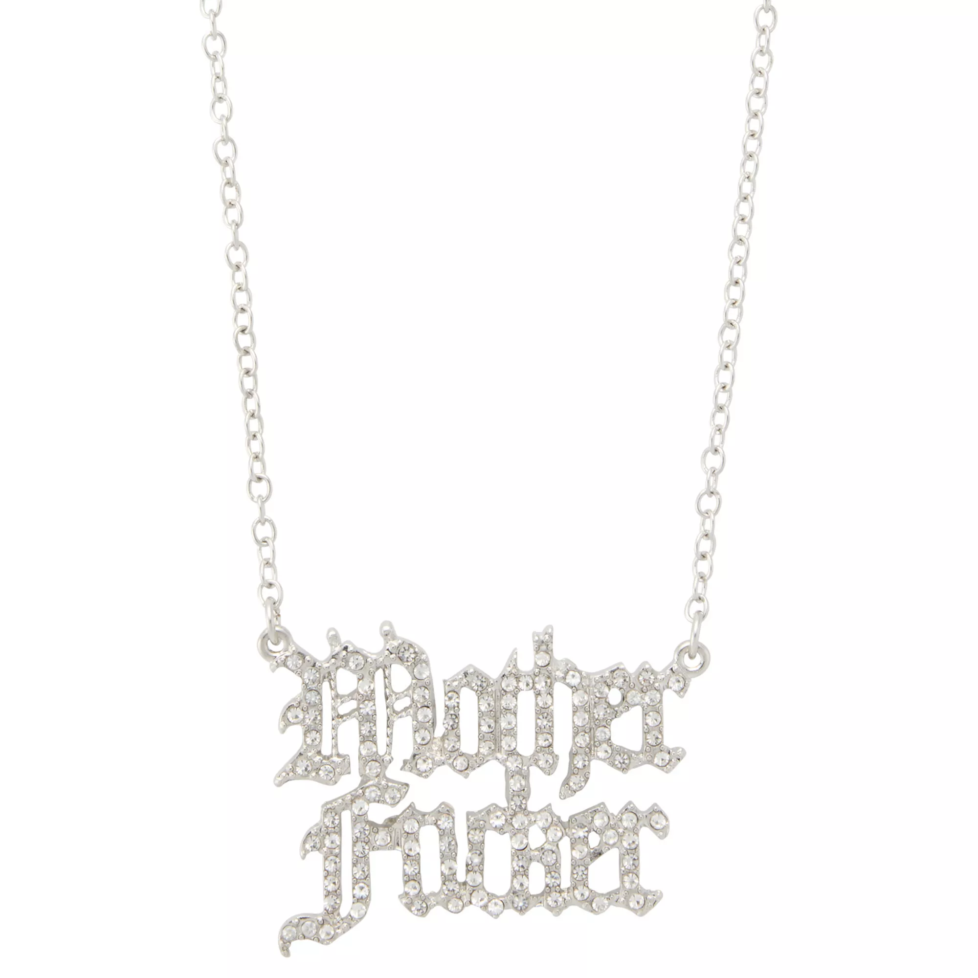 Silver-Tone Mother Fucker Chain Necklace