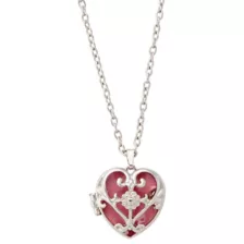 Pink Heart Locket Necklace at Spencer's