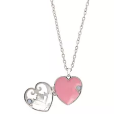 Pink Heart Locket Necklace at Spencer's