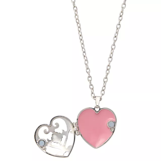 Pink Heart Locket Necklace at Spencer's