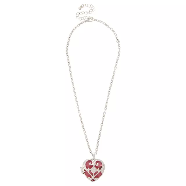 Pink Heart Locket Necklace at Spencer's