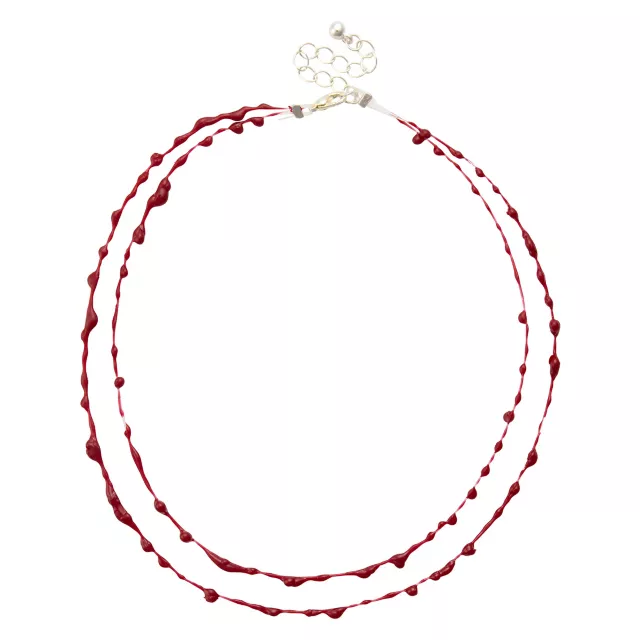2 Row Blood Drip Chain Choker Necklace