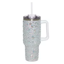 Bedazzled Gemstone Travel Tumbler with Straw - 40 oz. at Spencer's
