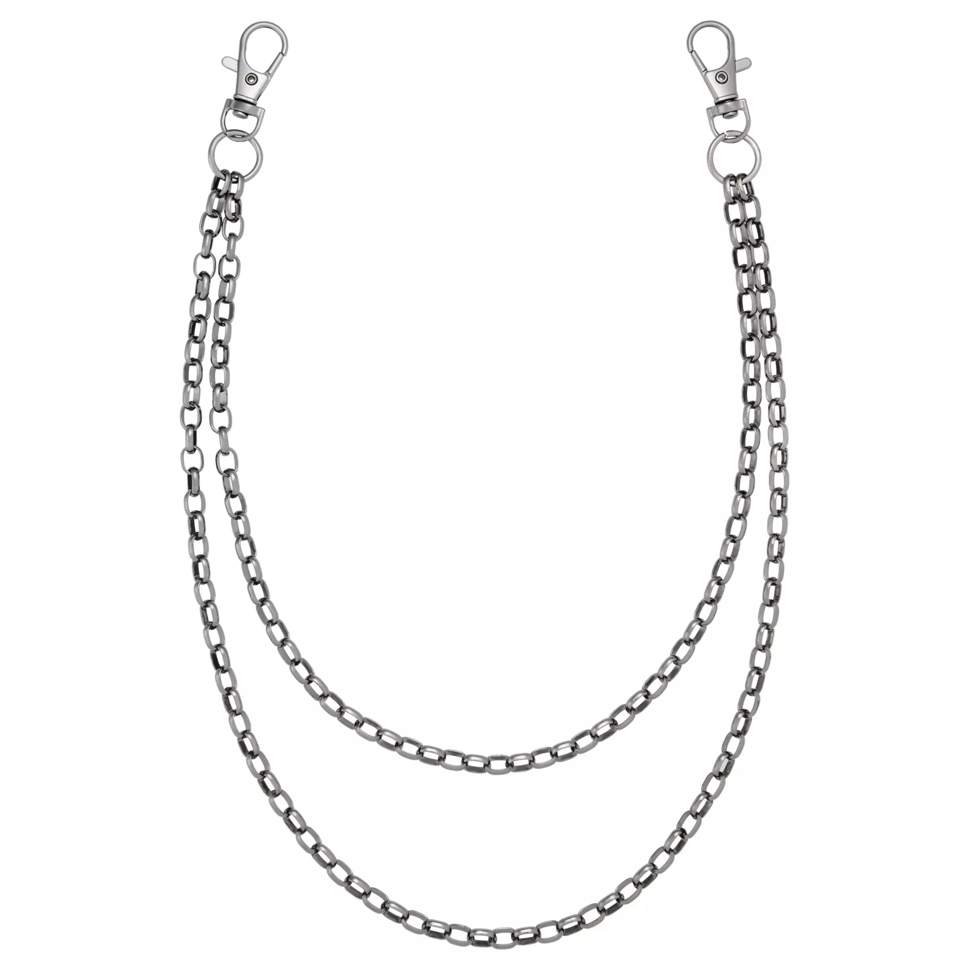 2 Row Black Chain Link Wallet Chain at Spencer's