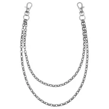 2 Row Black Chain Link Wallet Chain at Spencer's
