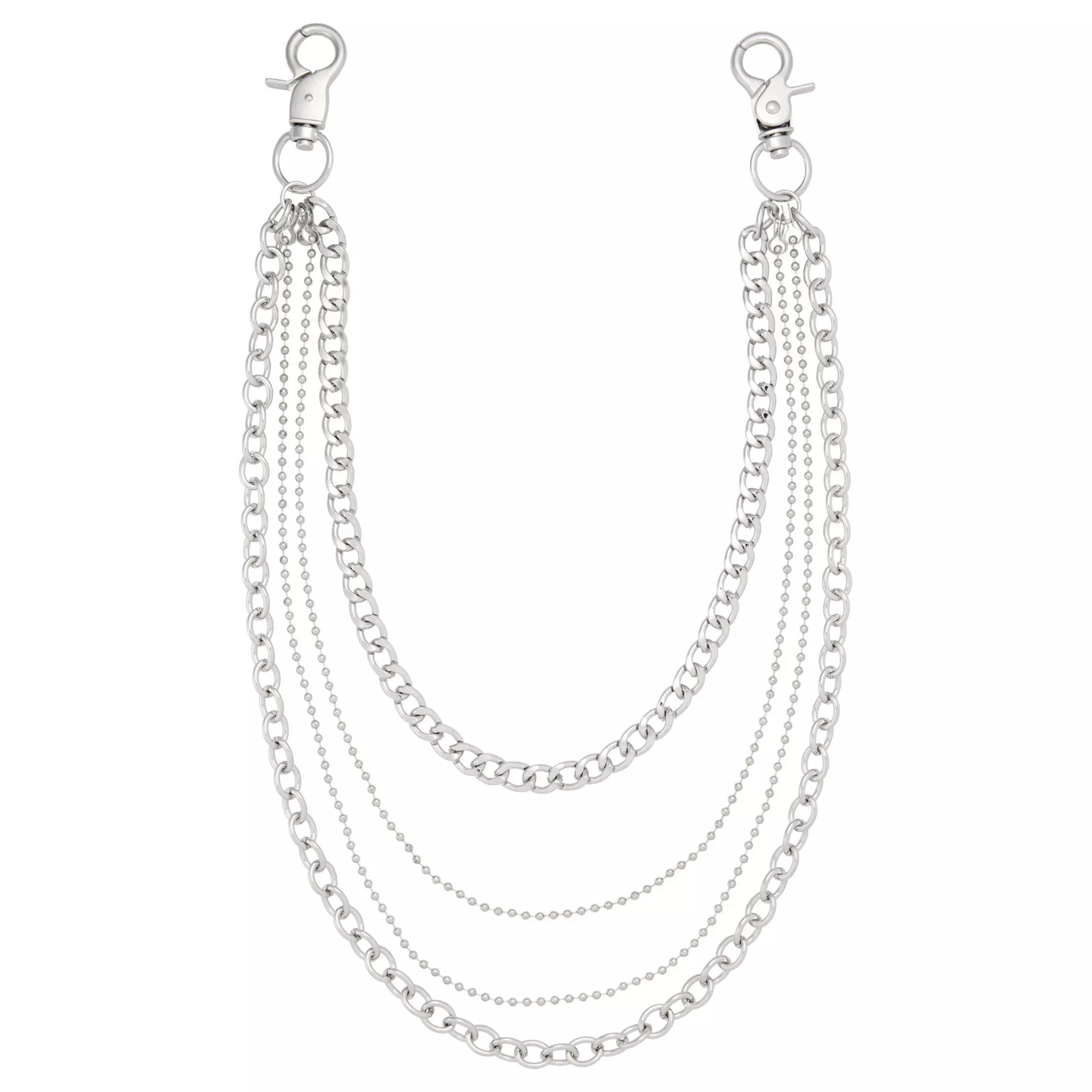 4 Row Silver-Tone Bike Wallet Chain at Spencer's