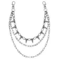 3 Row Spike Bike Wallet Chain at Spencer's