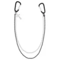 2 Row Black and Silver-Tone Carabiner Cross Wallet Chain at Spencer's