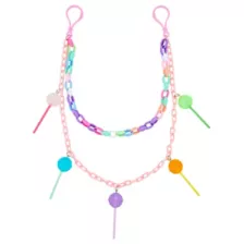 2 Row Y2K Lollipop Wallet Chain at Spencer's