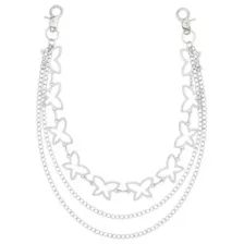 3 Row Butterfly Silver-Tone Wallet Chain at Spencer's