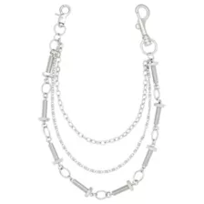 3 Row Screw Silver-Tone Wallet Chain at Spencer's
