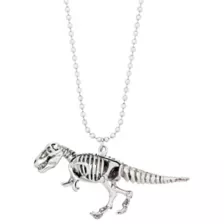 T-Rex Dino Skeleton Necklace at Spencer's
