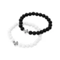 Black and White Cross Long Distance Bracelets - 2 Pack at Spencer's