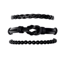 Multi-Pack Knotted Rope and Bead Bracelets - 3 Pack at Spencer's