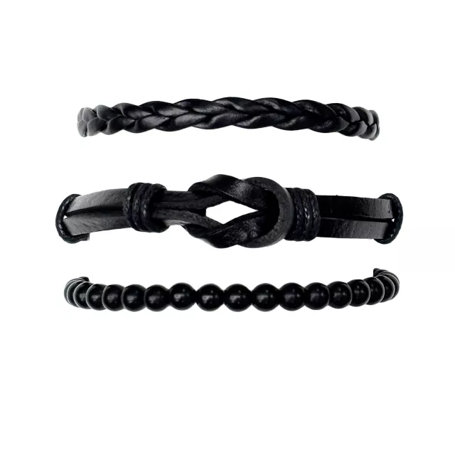 Multi-Pack Knotted Rope and Bead Bracelets - 3 Pack at Spencer's