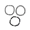 Multi-Pack Skull Head Bracelets - 3 Pack at Spencer's