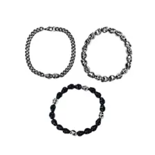 Multi-Pack Skull Head Bracelets - 3 Pack at Spencer's