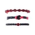 Multi-Pack Black and Red Skull Bracelets - 4 Pack at Spencer's