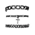 Multi-Pack Cross Charm Chain Bracelets - 3 Pack at Spencer's