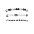 Multi-Pack Black and White Beaded Bracelets - 3 Pack at Spencer's