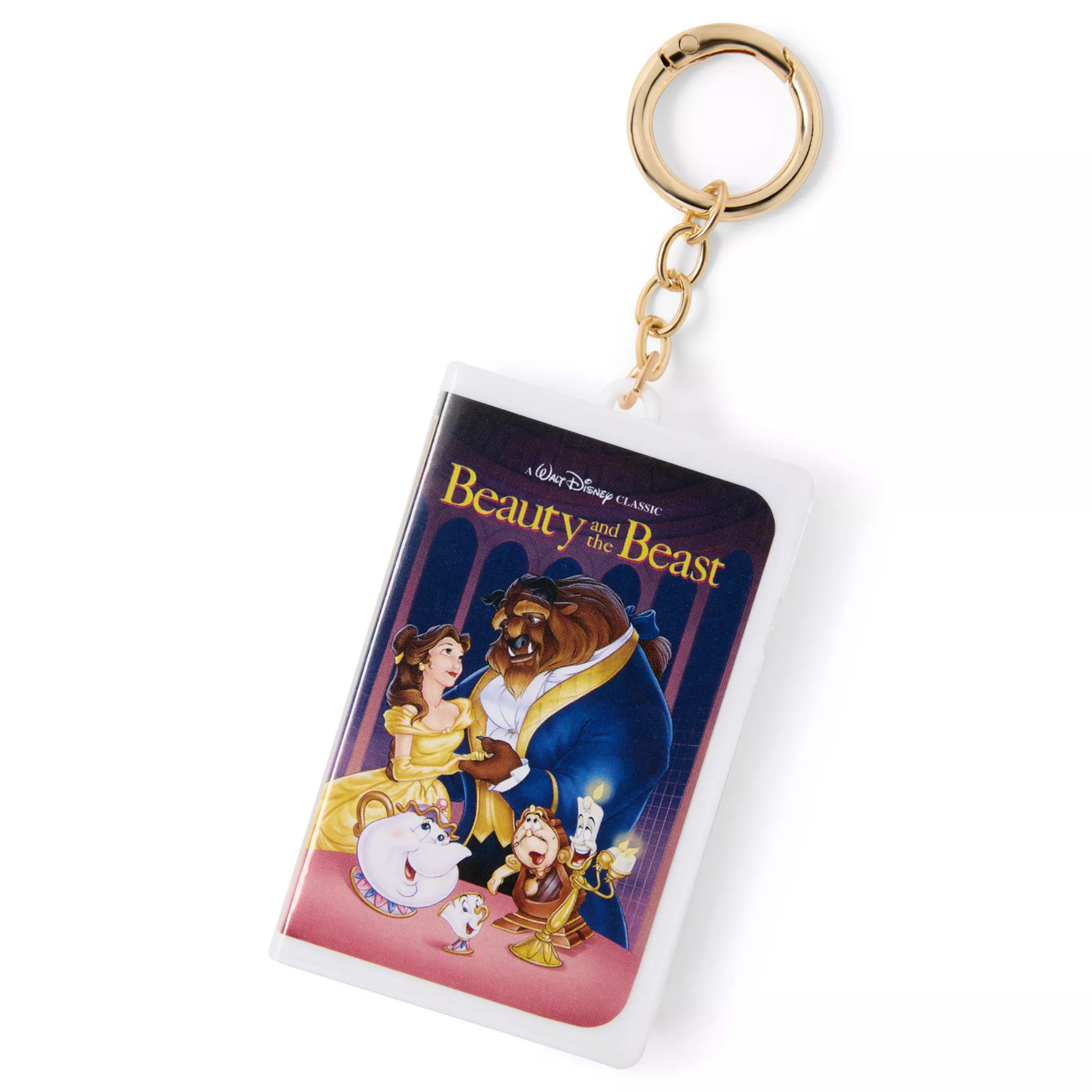 Disney Beauty and the Beast VHS Keychain at Spencer's