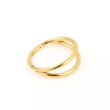Gold-Tone 2-Row Hinged Hoop Nose Ring - 20 Gauge at Spencer's