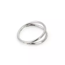 Silver-Tone 2-Row Hinged Hoop Nose Ring - 20 Gauge at Spencer's